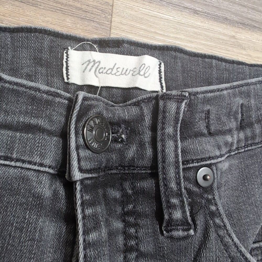 Madewell Jeans Women's 9" High Rise Skinny Jeans 25x27Dark Wash Faded Black W6‎